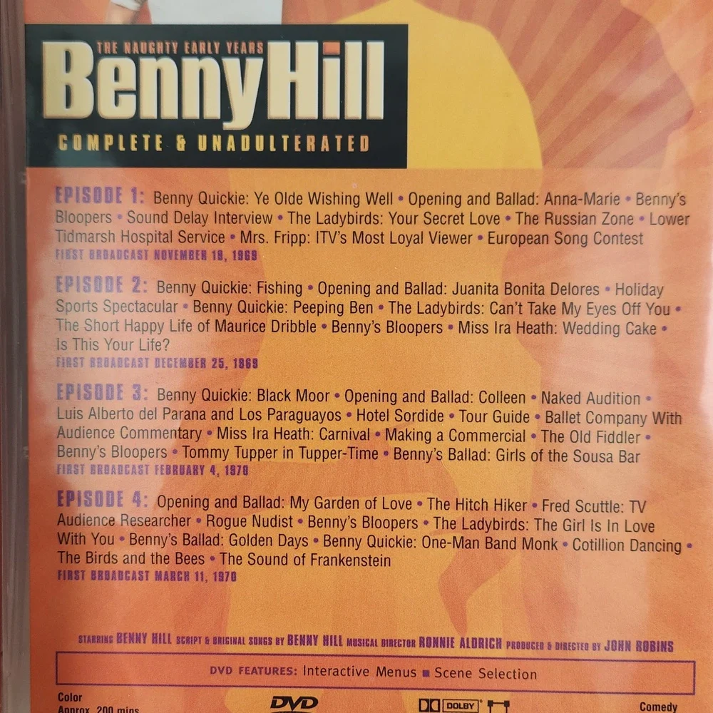BENNY HILL The Naughty Early Years Complete and Unadulterated 3 DVD set - Picture 7 of 17